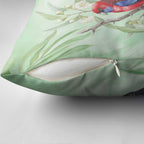 Australia Crimson Rosella Pillow Cover Platycercus Elegans Eucalyptus Alba Watercolor - Aussie Hoodie