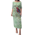 Australia Crimson Rosella Puletasi Platycercus Elegans Eucalyptus Alba Watercolor - Aussie Hoodie