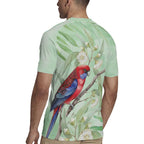 Australia Crimson Rosella Rugby Jersey Platycercus Elegans Eucalyptus Alba Watercolor - Aussie Hoodie