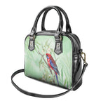 Australia Crimson Rosella Shoulder Handbag Platycercus Elegans Eucalyptus Alba Watercolor - Aussie Hoodie