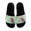 Australia Crimson Rosella Slide Sandals Platycercus Elegans Eucalyptus Alba Watercolor - Aussie Hoodie