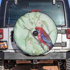 Australia Crimson Rosella Spare Tire Cover Platycercus Elegans Eucalyptus Alba Watercolor - Aussie Hoodie