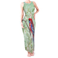 Australia Crimson Rosella Tank Maxi Dress Platycercus Elegans Eucalyptus Alba Watercolor - Aussie Hoodie