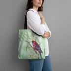 Australia Crimson Rosella Tote Bag Platycercus Elegans Eucalyptus Alba Watercolor - Aussie Hoodie