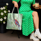 Australia Crimson Rosella Tote Bag Platycercus Elegans Eucalyptus Alba Watercolor - Aussie Hoodie