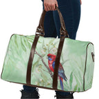 Australia Crimson Rosella Travel Bag Platycercus Elegans Eucalyptus Alba Watercolor - Aussie Hoodie