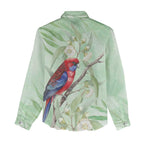 Australia Crimson Rosella Women Casual Shirt Platycercus Elegans Eucalyptus Alba Watercolor - Aussie Hoodie