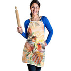 Australia Flame Robin Apron Petroica Phoenicea Banksia Indigenous Art - Aussie Hoodie