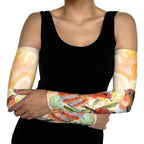 Australia Flame Robin Arm Sleeves Petroica Phoenicea Banksia Indigenous Art - Aussie Hoodie