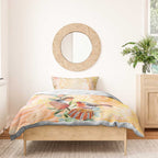 Australia Flame Robin Bedding Set Petroica Phoenicea Banksia Indigenous Art - Aussie Hoodie
