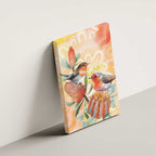 Australia Flame Robin Canvas Wall Art Petroica Phoenicea Banksia Indigenous Art - Aussie Hoodie