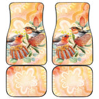 Australia Flame Robin Car Mats Petroica Phoenicea Banksia Indigenous Art - Aussie Hoodie