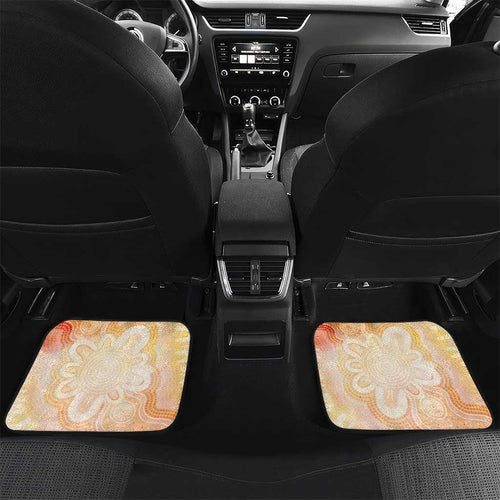 Australia Flame Robin Car Mats Petroica Phoenicea Banksia Indigenous Art - Aussie Hoodie