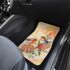 Australia Flame Robin Car Mats Petroica Phoenicea Banksia Indigenous Art - Aussie Hoodie