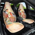 Australia Flame Robin Car Seat Cover Petroica Phoenicea Banksia Indigenous Art - Aussie Hoodie