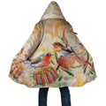 Australia Flame Robin Cloak Petroica Phoenicea Banksia Indigenous Art - Aussie Hoodie