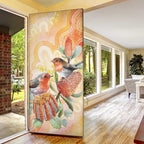 Australia Flame Robin Door Cover Petroica Phoenicea Banksia Indigenous Art - Aussie Hoodie