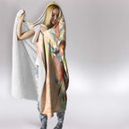 Australia Flame Robin Hooded Blanket Petroica Phoenicea Banksia Indigenous Art - Aussie Hoodie