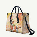 Australia Flame Robin Leather Bag Petroica Phoenicea Banksia Indigenous Art - Aussie Hoodie