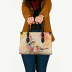 Australia Flame Robin Leather Bag Petroica Phoenicea Banksia Indigenous Art - Aussie Hoodie