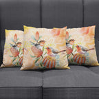 Australia Flame Robin Pillow Cover Petroica Phoenicea Banksia Indigenous Art - Aussie Hoodie