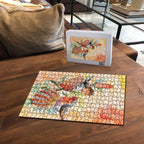Australia Flame Robin Puzzle Petroica Phoenicea Banksia Indigenous Art - Aussie Hoodie