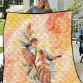 Australia Flame Robin Quilt Petroica Phoenicea Banksia Indigenous Art - Aussie Hoodie
