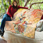 Australia Flame Robin Quilt Petroica Phoenicea Banksia Indigenous Art - Aussie Hoodie
