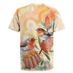 Australia Flame Robin Rugby Jersey Petroica Phoenicea Banksia Indigenous Art - Aussie Hoodie