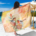 Australia Flame Robin Sarong Petroica Phoenicea Banksia Indigenous Art - Aussie Hoodie