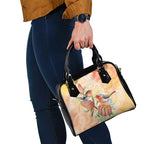Australia Flame Robin Shoulder Handbag Petroica Phoenicea Banksia Indigenous Art - Aussie Hoodie