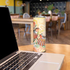 Australia Flame Robin Skinny Tumbler Petroica Phoenicea Banksia Indigenous Art - Aussie Hoodie