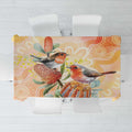 Australia Flame Robin Tablecloth Petroica Phoenicea Banksia Indigenous Art - Aussie Hoodie
