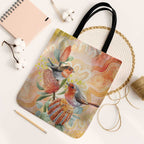Australia Flame Robin Tote Bag Petroica Phoenicea Banksia Indigenous Art - Aussie Hoodie