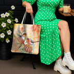 Australia Flame Robin Tote Bag Petroica Phoenicea Banksia Indigenous Art - Aussie Hoodie