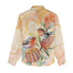 Australia Flame Robin Women Casual Shirt Petroica Phoenicea Banksia Indigenous Art - Aussie Hoodie