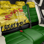 Australia Cricket ANZAC Day 2024 Back Car Seat Cover Australian Army Camouflage With Poppies