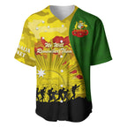 Australia Cricket ANZAC Day 2024 Baseball Jersey Australian Army Camouflage With Poppies