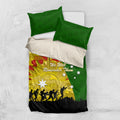 Australia Cricket ANZAC Day 2024 Bedding Set Australian Army Camouflage With Poppies