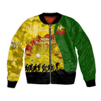Australia Cricket ANZAC Day 2024 Bomber Jacket Australian Army Camouflage With Poppies