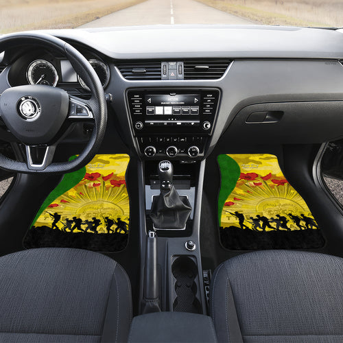Australia Cricket ANZAC Day 2024 Car Mats Australian Army Camouflage With Poppies