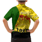 Australia Cricket ANZAC Day 2024 Family Matching Mermaid Dress and Hawaiian Shirt Australian Army Camouflage With Poppies