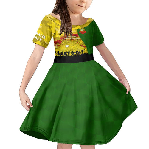 Australia Cricket ANZAC Day 2024 Family Matching Mermaid Dress and Hawaiian Shirt Australian Army Camouflage With Poppies