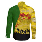 Australia Cricket ANZAC Day 2024 Family Matching Puletasi and Hawaiian Shirt Australian Army Camouflage With Poppies