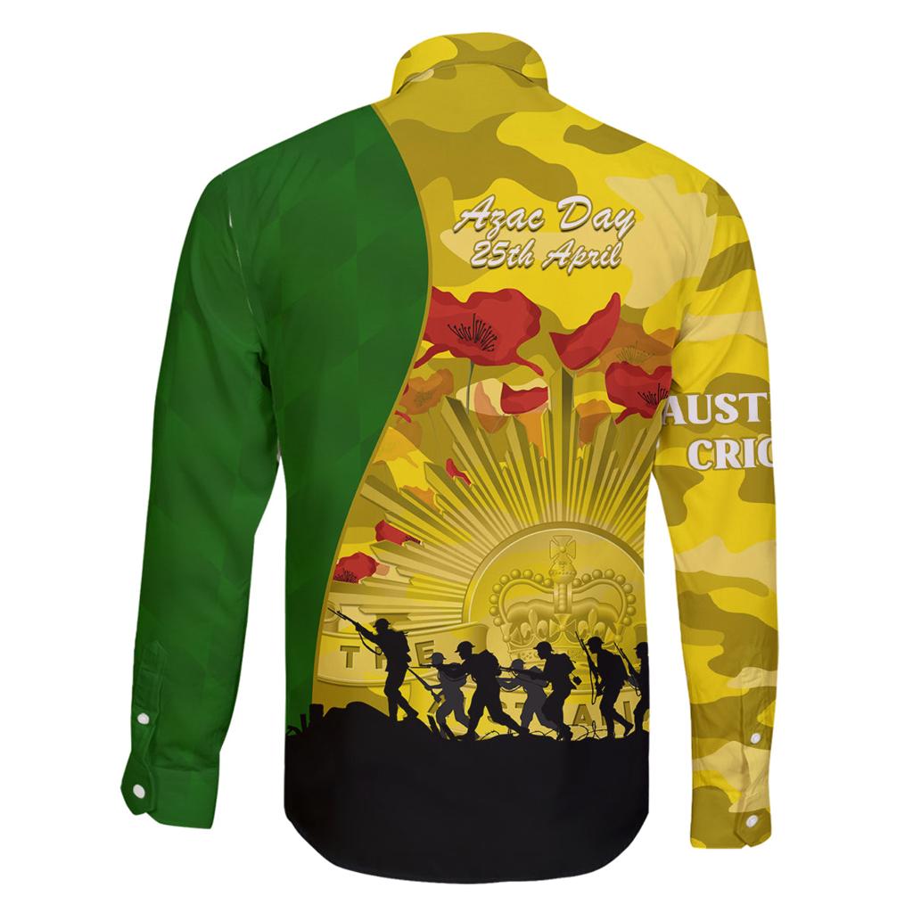 Australia Cricket ANZAC Day 2024 Family Matching Summer Maxi Dress and Hawaiian Shirt Australian Army Camouflage With Poppies
