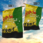 Australia Cricket ANZAC Day 2024 Garden Flag Australian Army Camouflage With Poppies