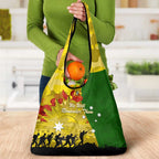 Australia Cricket ANZAC Day 2024 Grocery Bag Australian Army Camouflage With Poppies