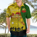 Australia Cricket ANZAC Day 2024 Hawaiian Shirt Australian Army Camouflage With Poppies