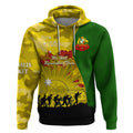 Australia Cricket ANZAC Day 2024 Hoodie Australian Army Camouflage With Poppies