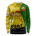 Australia Cricket ANZAC Day 2024 Long Sleeve Shirt Australian Army Camouflage With Poppies